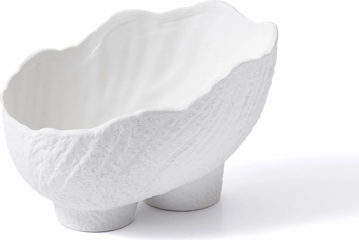 Dekorativna keramična posoda, Aberto Design LCA0027, 26x17x17 cm, bela