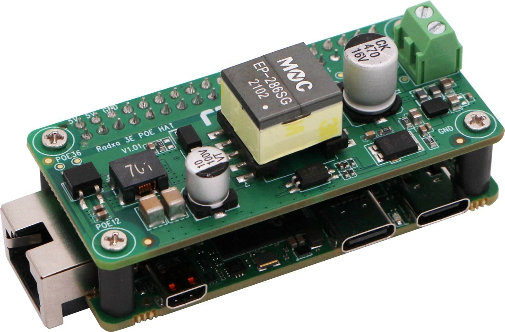 PoE HAT za RADXA Zero 3E ALLNET