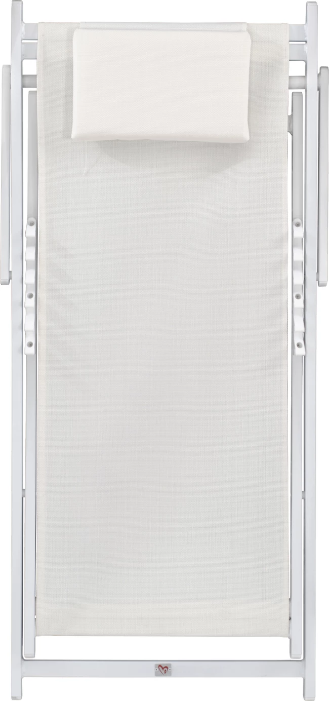 Profesionalni ležalni stol KEA FH5076.04 aluminij in textilene v beli barvi 59,5x102,5x94H cm