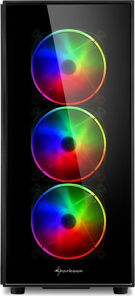 Midi tower za igre Sharkoon TG5 Pro RGB, ATX, micro ATX, Mini-ITX, črn