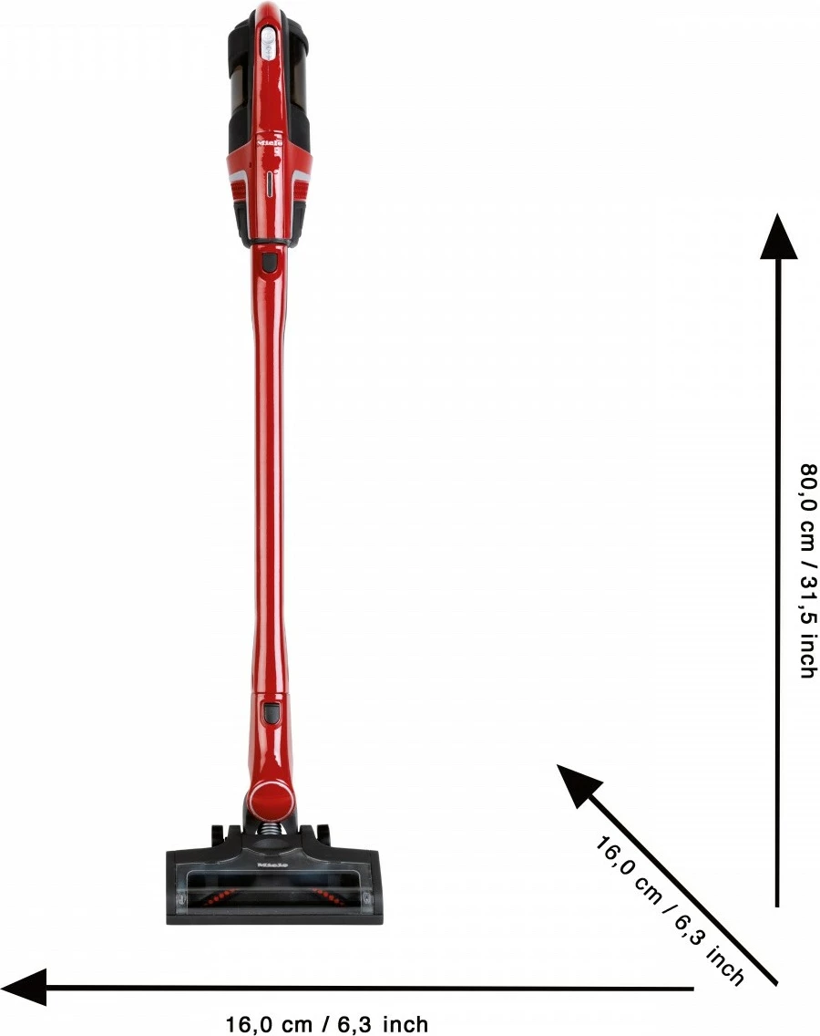 Igrača sesalnik na baterije, Miele Triflex Klein, za otroke, 80 cm, rdeče/črn