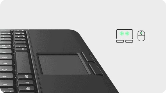 Ultra-kompaktna tipkovnica z vgrajenim touchpadom KeySonic KSK-3210ELU, USB, LED, QWERTZ, črna