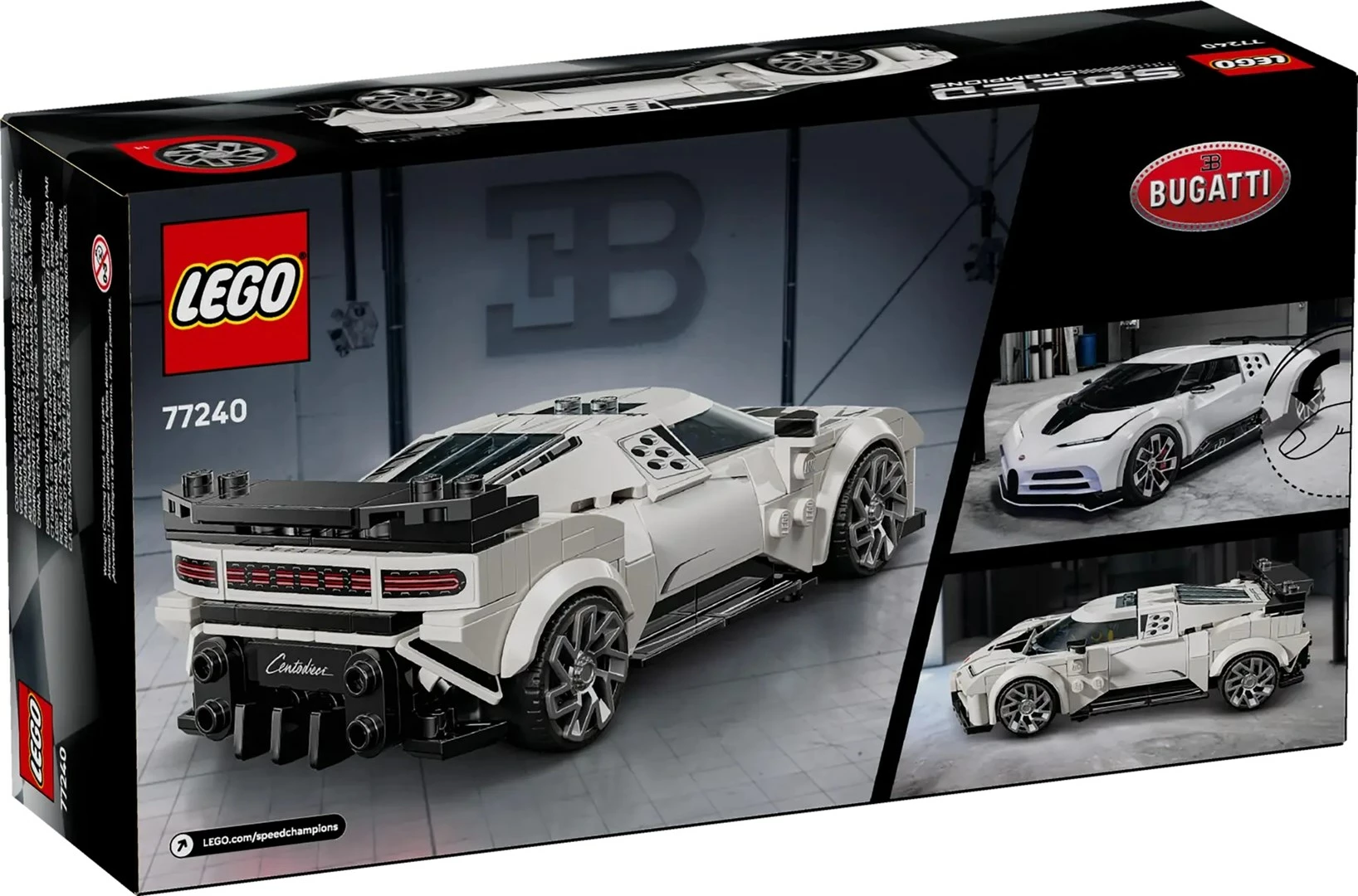 Set LEGO Speed Champions Bugatti Centodieci 77240, 291 kosov, bel