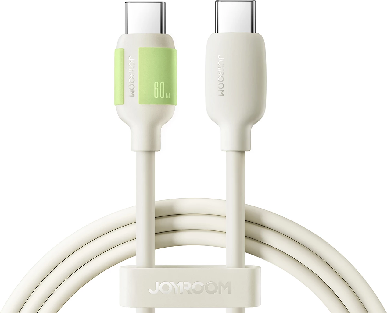 USB-C kabel Joyroom S-A53, 2 m, 60 W, fluorescentni konec, bež