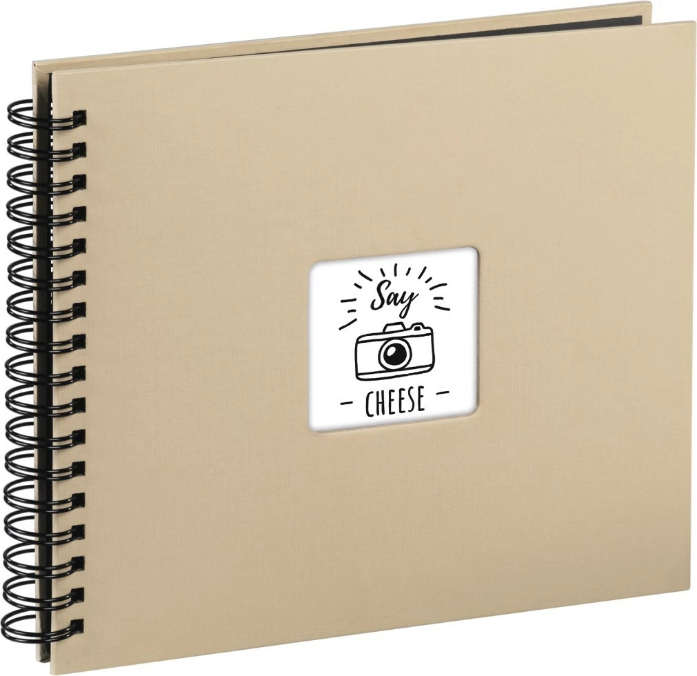 Fotoalbum 36x32 cm, črne strani, taupe, Hama