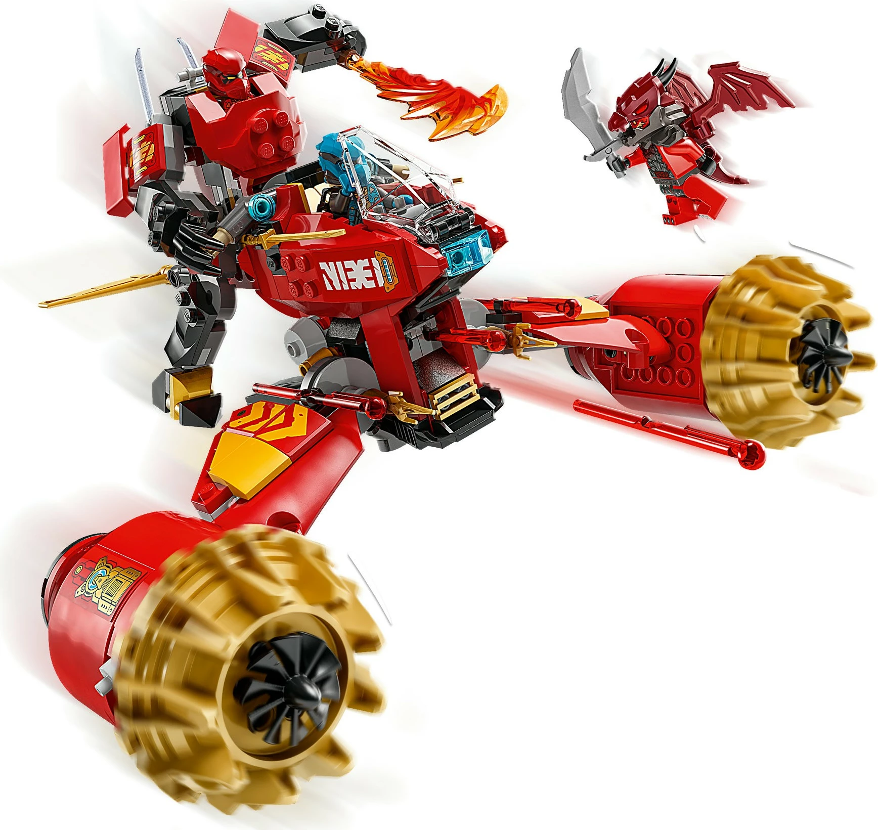 Gradbeni set Kais Mech Storm Rider LEGO Ninjago 71830, 333 kosov, večbarven