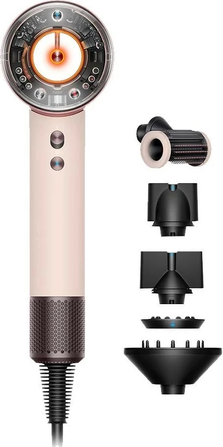 Sušilnik za lase Dyson Supersonic Nural Straight+Wavy, pastelno rožnata/rožnato zlato