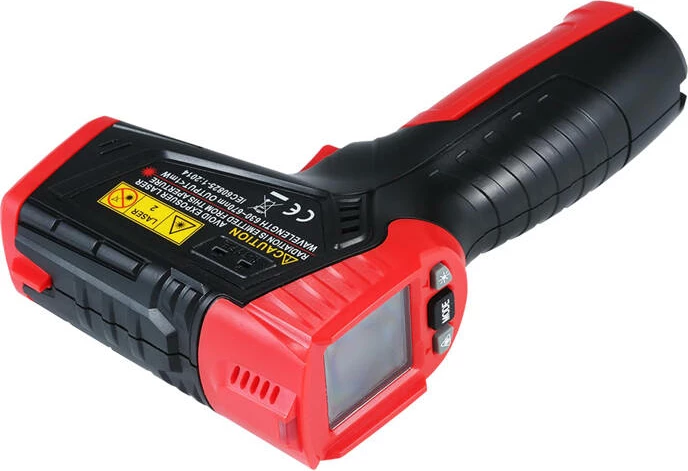 Infrardeči termometer (pirometer), D:S 12:1, -50°C–800°C, termoelement K, merjenje vlage in točke rosišča Habotest HT651D