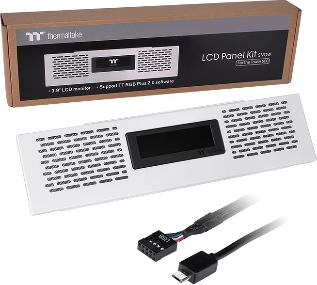 LCD panel za ohišje The Tower 500 Snow, Thermaltake, bel