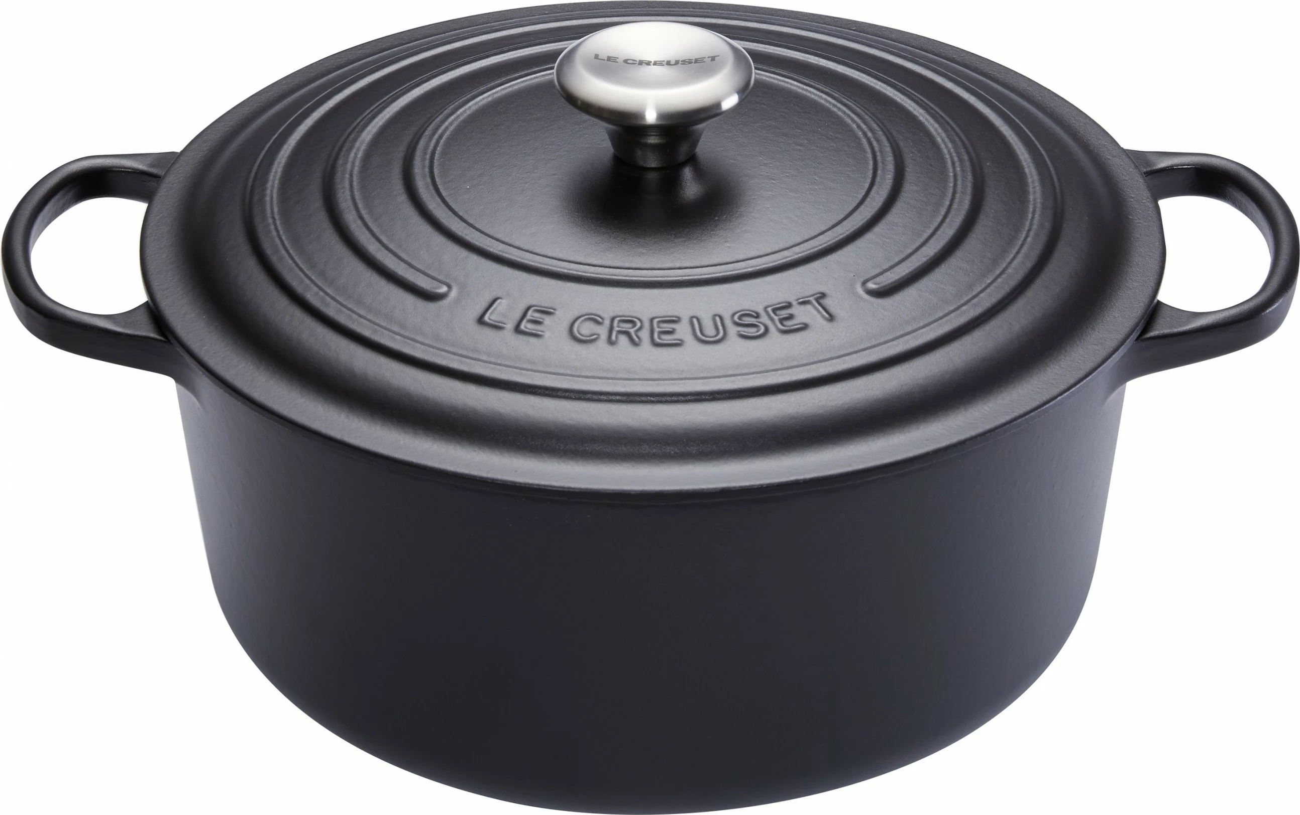 Gizena posoda za kuhanje, Le Creuset 21177260000430, 5,3 L, okrogla, črna