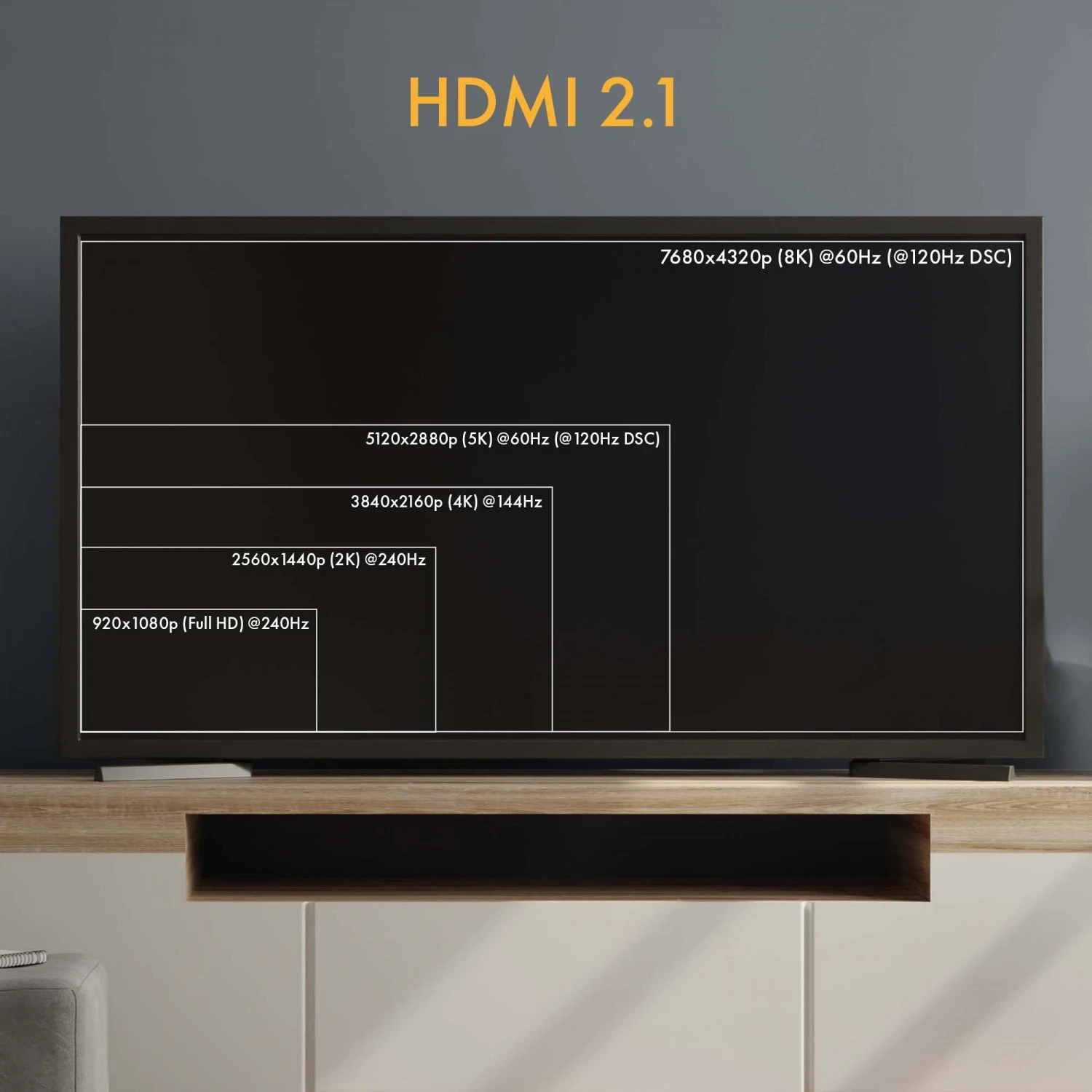 HDMI kabel 2.1 AOC 8K, Claroc, 10 m
