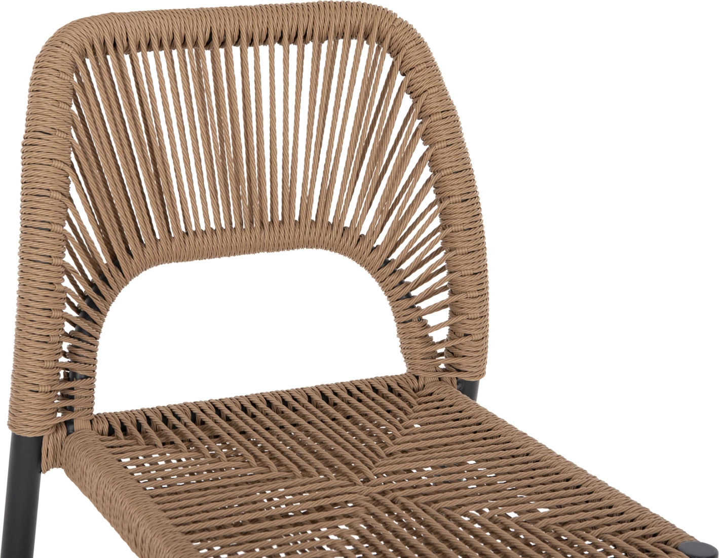 Srednje visok stol FH5920.02 temno siva aluminij z umetnim ratanom bež 46x58x95Hcm