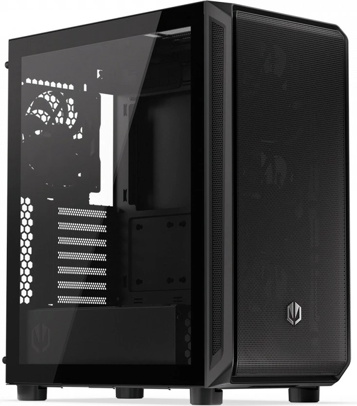 Midi tower ohišje z dobro zračno prepustnostjo, Endorfy Arx 500 Air EY2A010, ATX/Micro ATX/Mini ITX, 5 ventilatorjev, črno