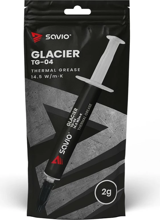 Termična pasta Savio GLACIER TG-04, 2 g, 14,5 W/mK, siva