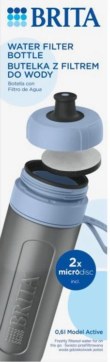 Filtrirna steklenica BRITA Active, modra, 600 ml, s 2 filtri