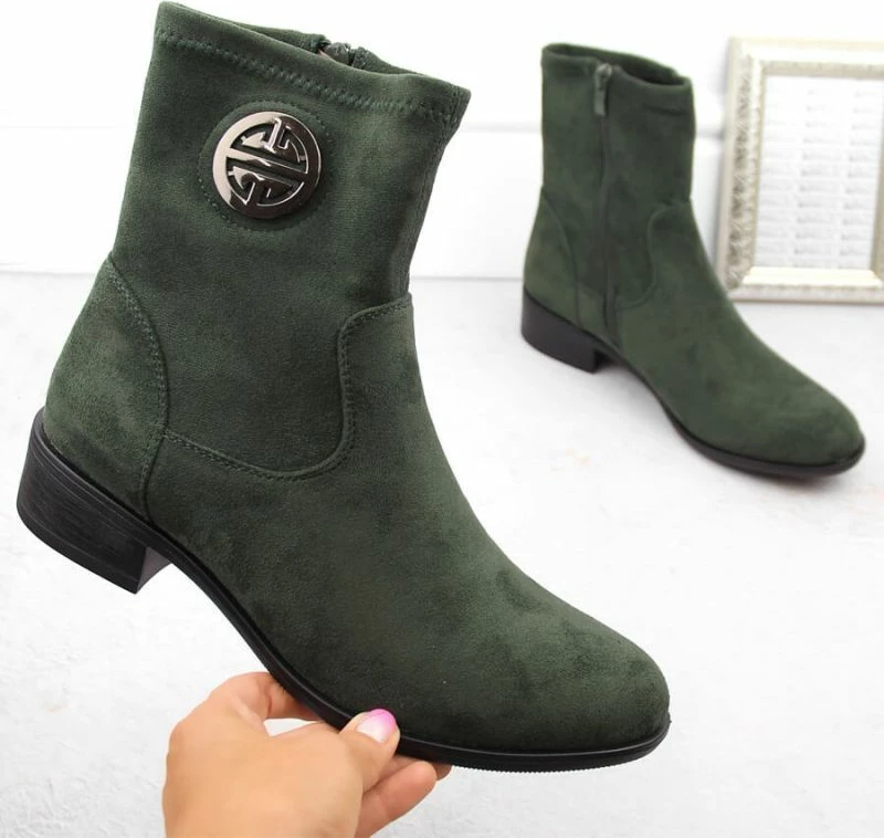 Kratke čizme za ženske Jezzi, zelene