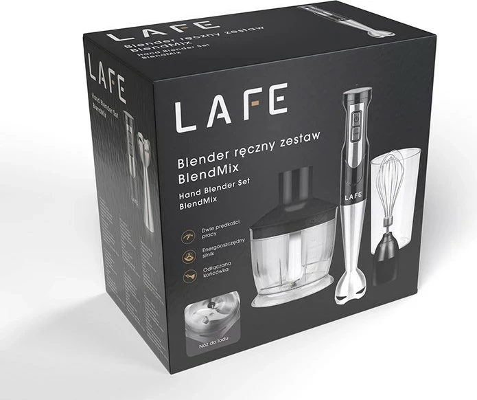 Blender, 800 W, plastična vrč, inox rezila, črno-srebrn Lafe BlendMix