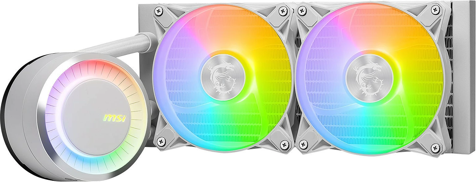 Hladilni komplet z vodnim hlajenjem MSI MAG Coreliquid E240, 240 mm, RGB, bel