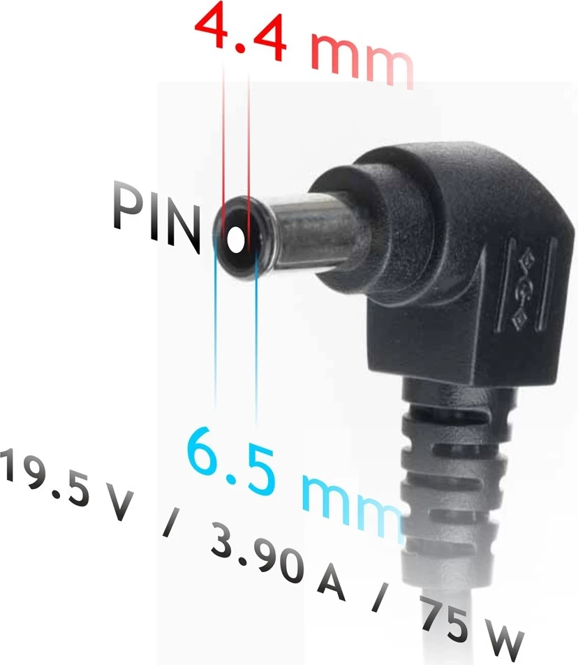 Polnilec za prenosnik Akyga AK-ND-19, 75 W, črn