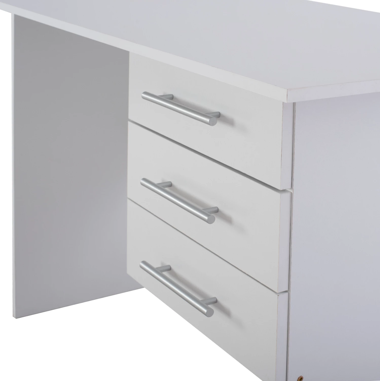 Pisalna miza iz melamina ENSLEY FH2029.05 s 3 predali bela 120x60x76 cm