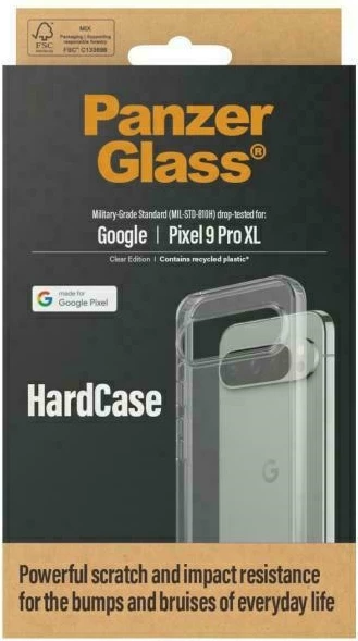 Trd ovitek PanzerGlass za Google Pixel 9 Pro XL, črn