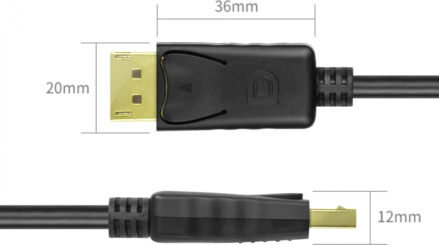 Kabel DisplayPort Unitek, 2,0 m, črn