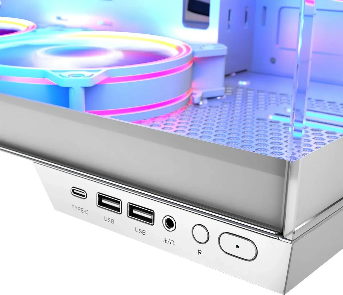 Računalniško ohišje MODECOM Volcano Panorama APEX ARGB 7F Midi, belo