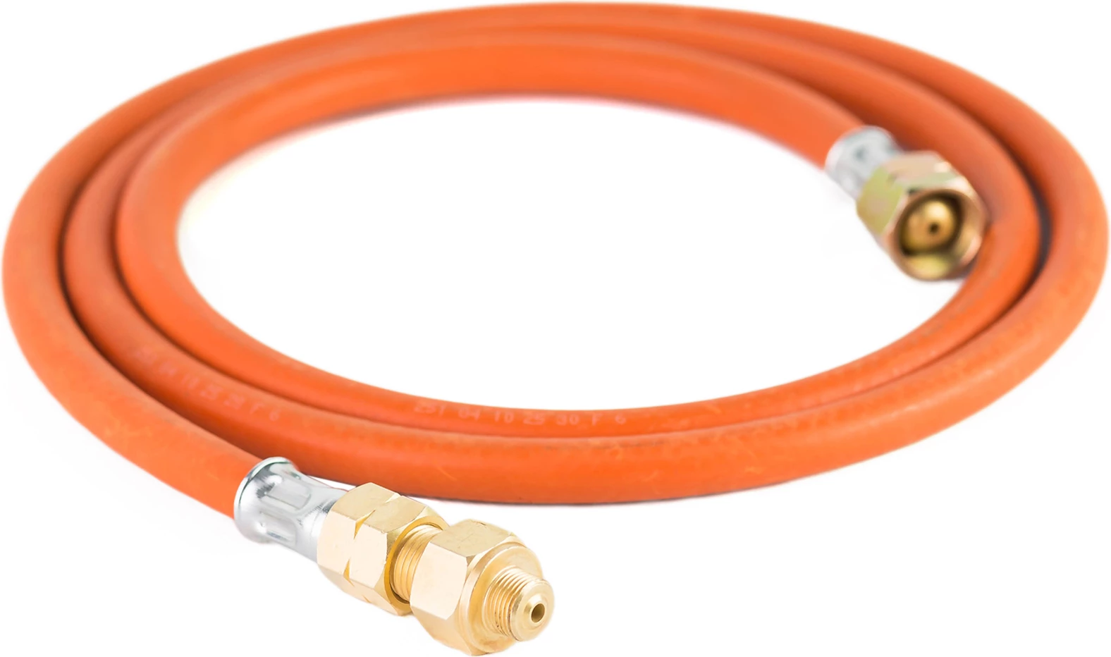 Regulator za turistične plinske jeklenke z 1,5 m cevjo, oranžen — Meva U4754-B