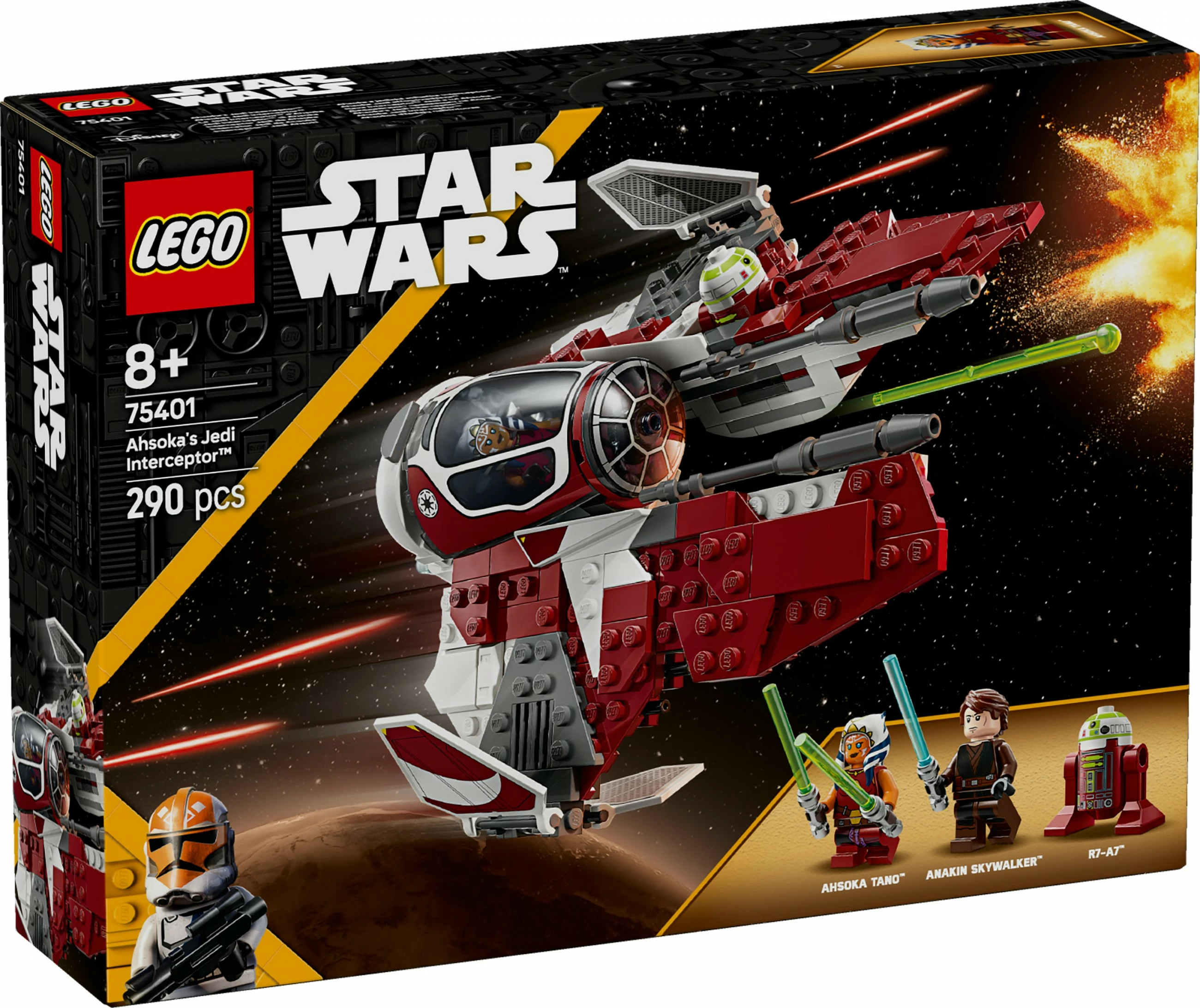 Gradbeni set Jedi Interceptor Ahsoka, LEGO Star Wars 75401, večbarven