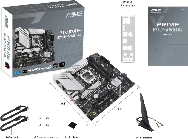Mikrotavolinë matriçore ASUS PRIME B760M-A WiFi D4 Intel B760 LGA 1700 micro ATX