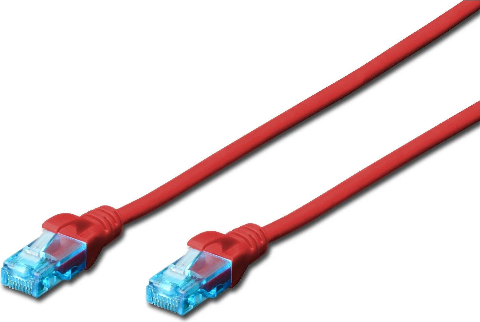 Omrežni kabel Cat5e U/UTP 5 m, rdeč — Digitus, RJ-45