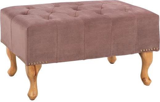 Stolček za noge FH226.05 v prašno rožnati barvi žameta 80x46x42Y cm