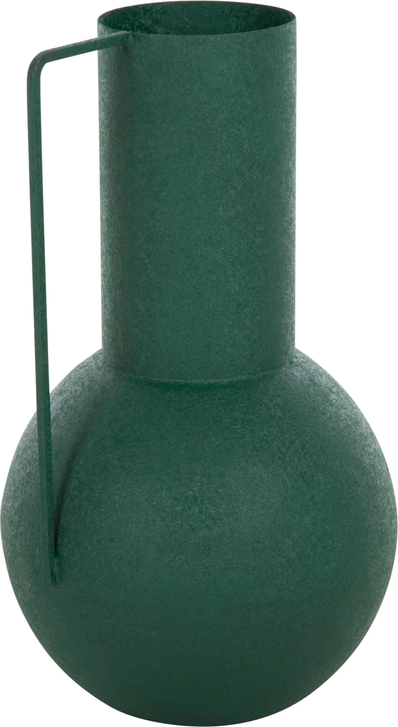 Dekorativna vaza Flagon FH4260.03 kovinska v zeleni barvi Φ26x45Hcm