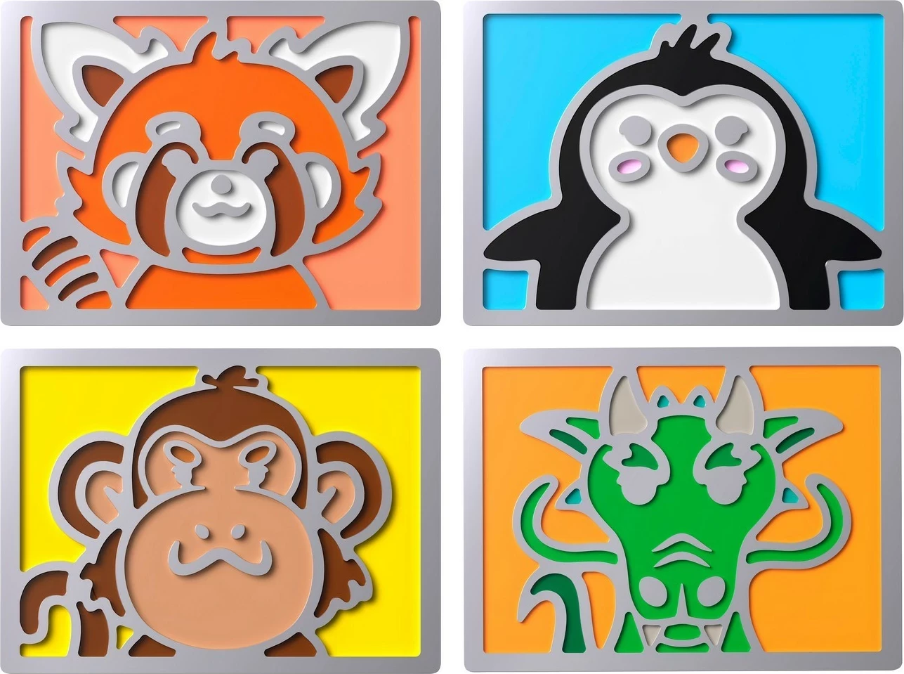 Magnetni set za tipkovnico, kovinski, 4 kosi, mešane barve, HyperX Cute Series