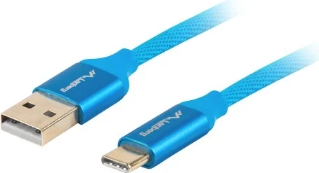 USB kabel USB C/A, Lanberg O-22CU-0010-B, 1 m, moder