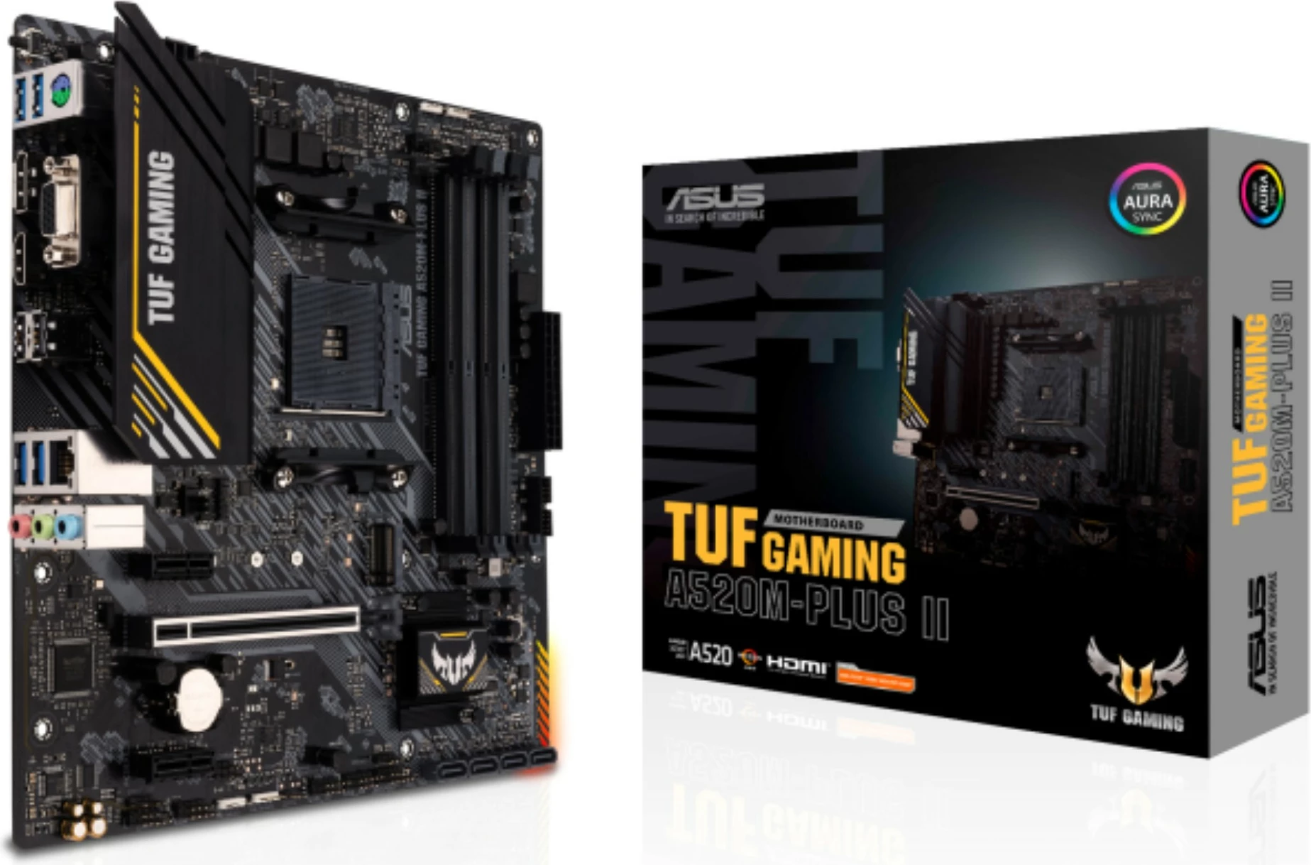 Plošča ASUS TUF GAMING A520M-PLUS II, AMD, Socket AM4, DDR4-SDRAM, 128 GB