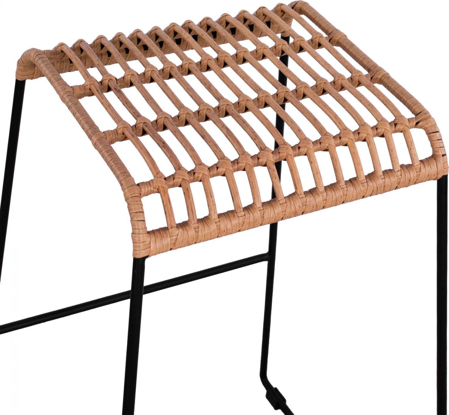 Kovinski stol Allegra FH5641 s pletenjem v bež barvi 49x50x76 cm