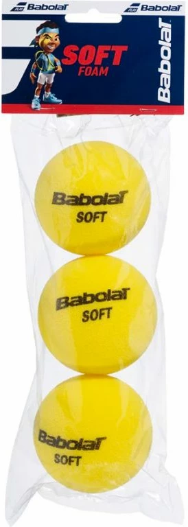 Topi za tenis iz mehkega stiropora, Babolat Soft Foam, 3 kosi, rumeni