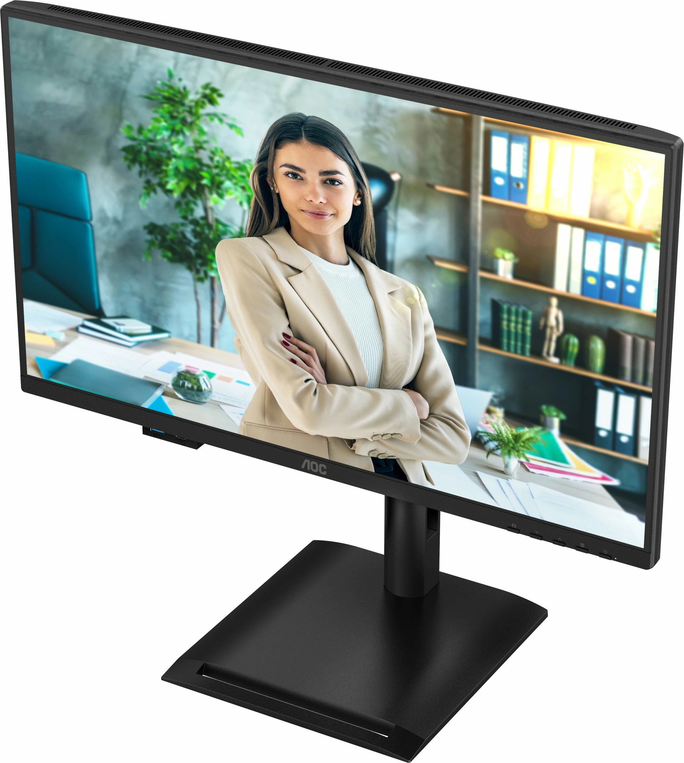 Monitor 23,8-palčni (60,5 cm) IPS, HDMI, DP, DVI, USB hub, črn — AOC 24P4U