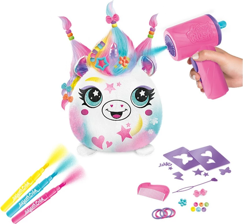 Komplet plišaste igrače z elektronskim aerografom, Epee Project Plusz Fryzurki, večbarvno