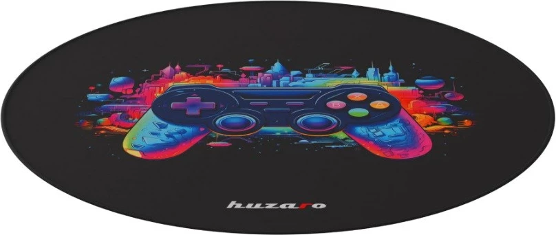 Okrogla preproga za stol Huzaro FloorMat 7.0, 1200 mm, gumijasta, črna