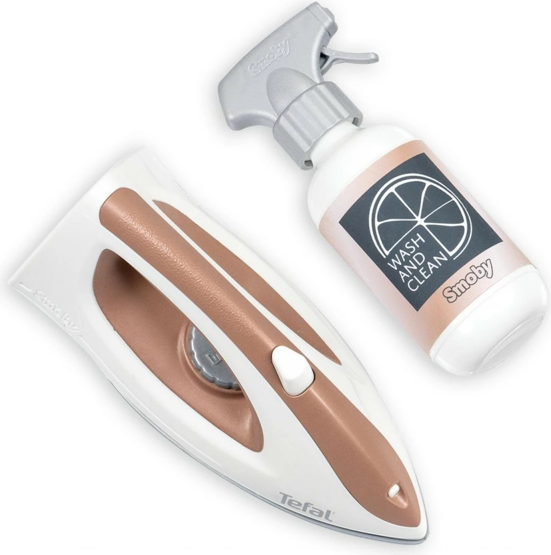 Igrača sestav za likanje z dodatki Smoby MiniTefal, likalna deska, likalnik in razpršilnik, črno/rjavo/belo