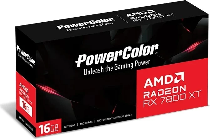 Grafična kartica PowerColor RX 7800 XT, 16 GB GDDR6, črna