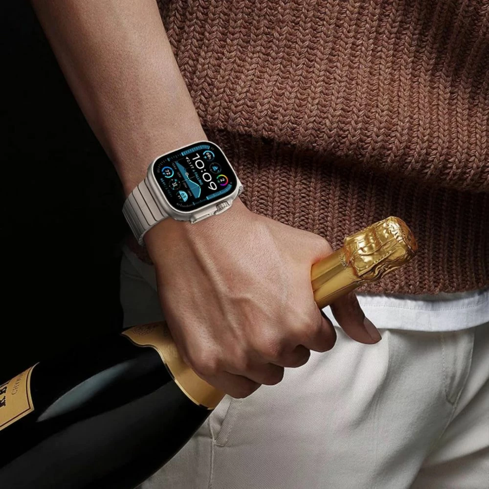 Metalni pašček LinkBand za Apple Watch 44/45/46/49 mm, Tech-Protect, srebrn
