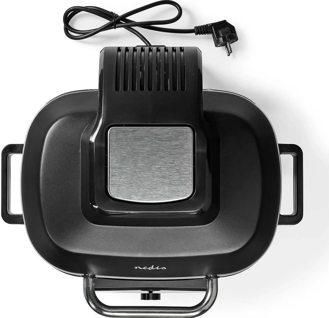 Cvrtnik brez olja Nedis KAAFG600BK, 6 L, črn