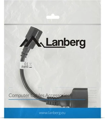 Tanek LAN kabel Lanberg CA-C14E-10CC-0018-BK, črn