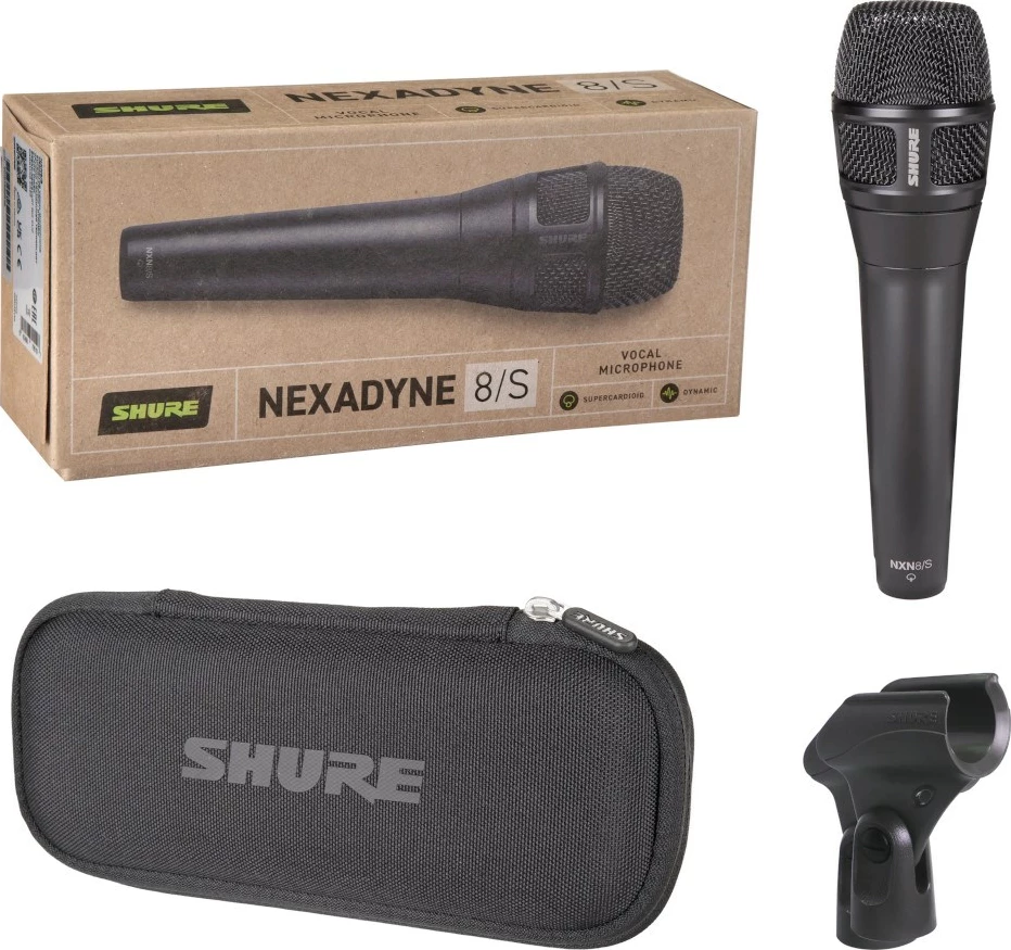 Dinamični mikrofon Shure Nexadyne™ 8/S, superkardioidni, XLR, črn