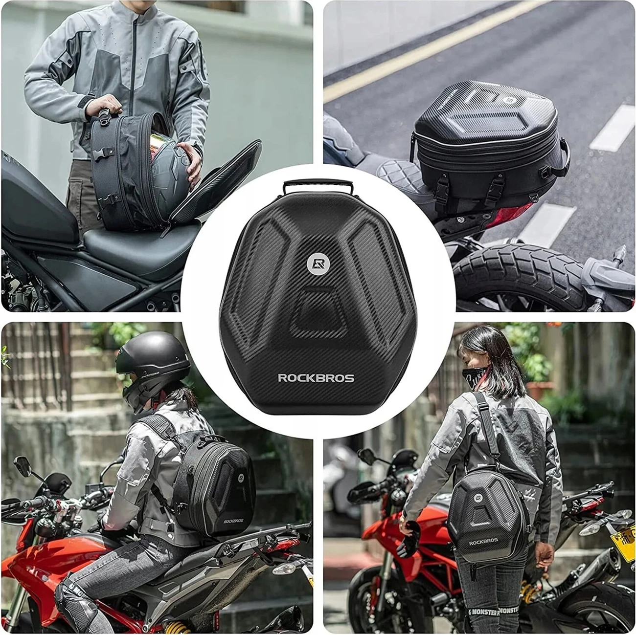 Čelada in dodatki — Torba za motor Rockbros 30140026001, 20–35 L, črna