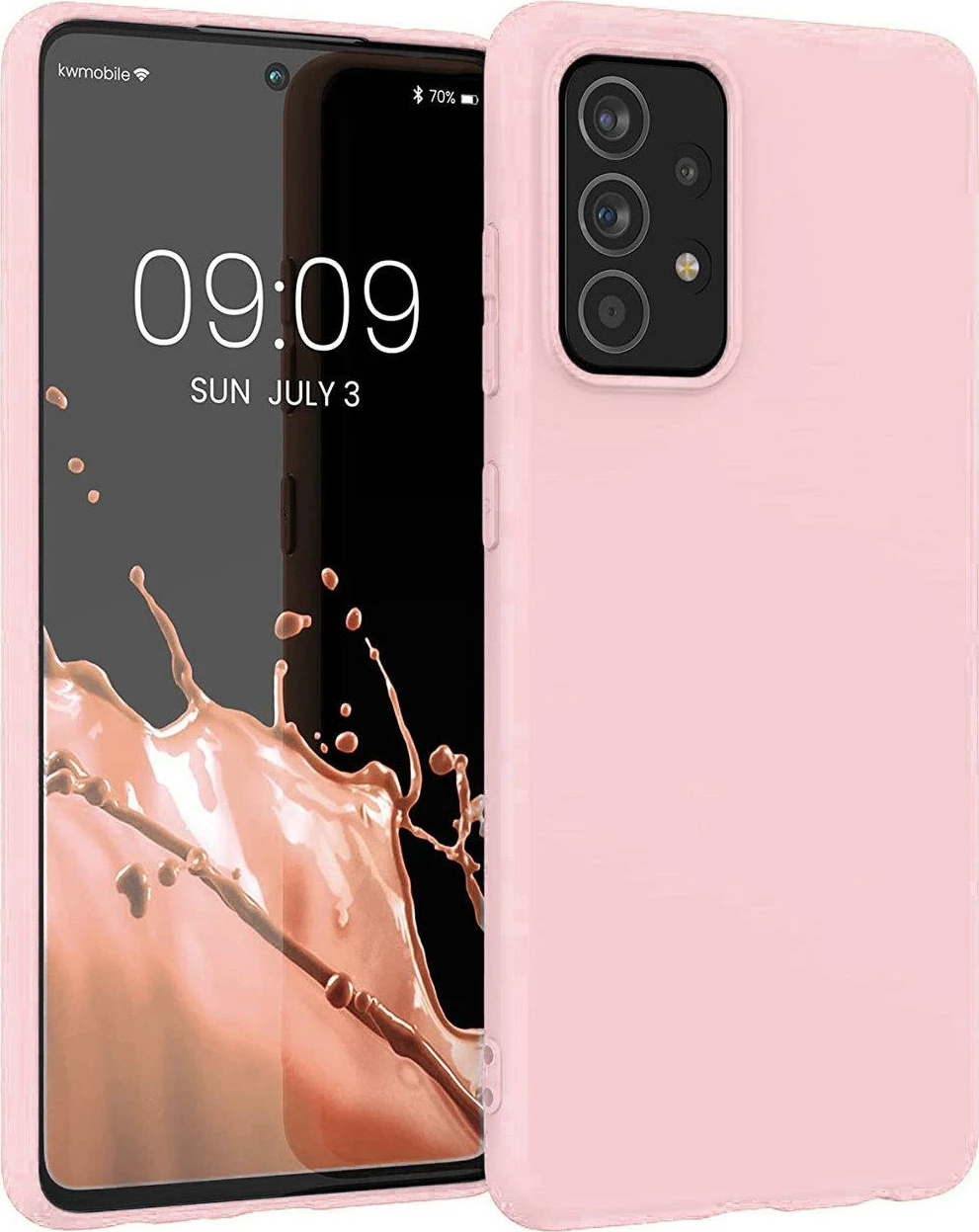 Ovitek iz silikona za Samsung Galaxy A22 4G, Hurtel, roza