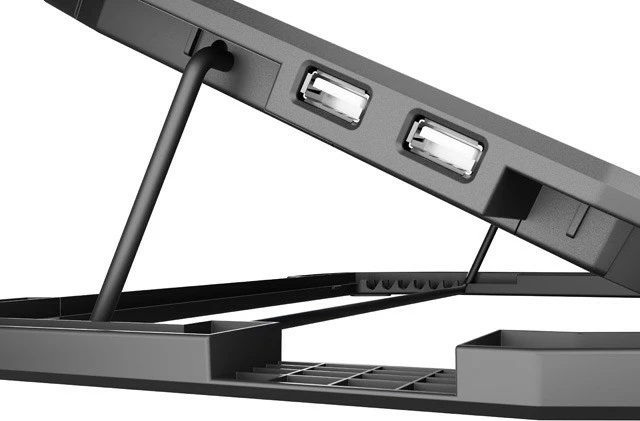 Hladilna podloga za prenosnik 15,6–17,3 in, 3 ventilatorji, črna, Natec Oriole NPL-1926